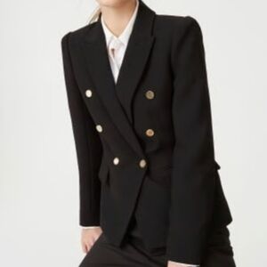 Club Monaco Black Blazer with Gold Buttons